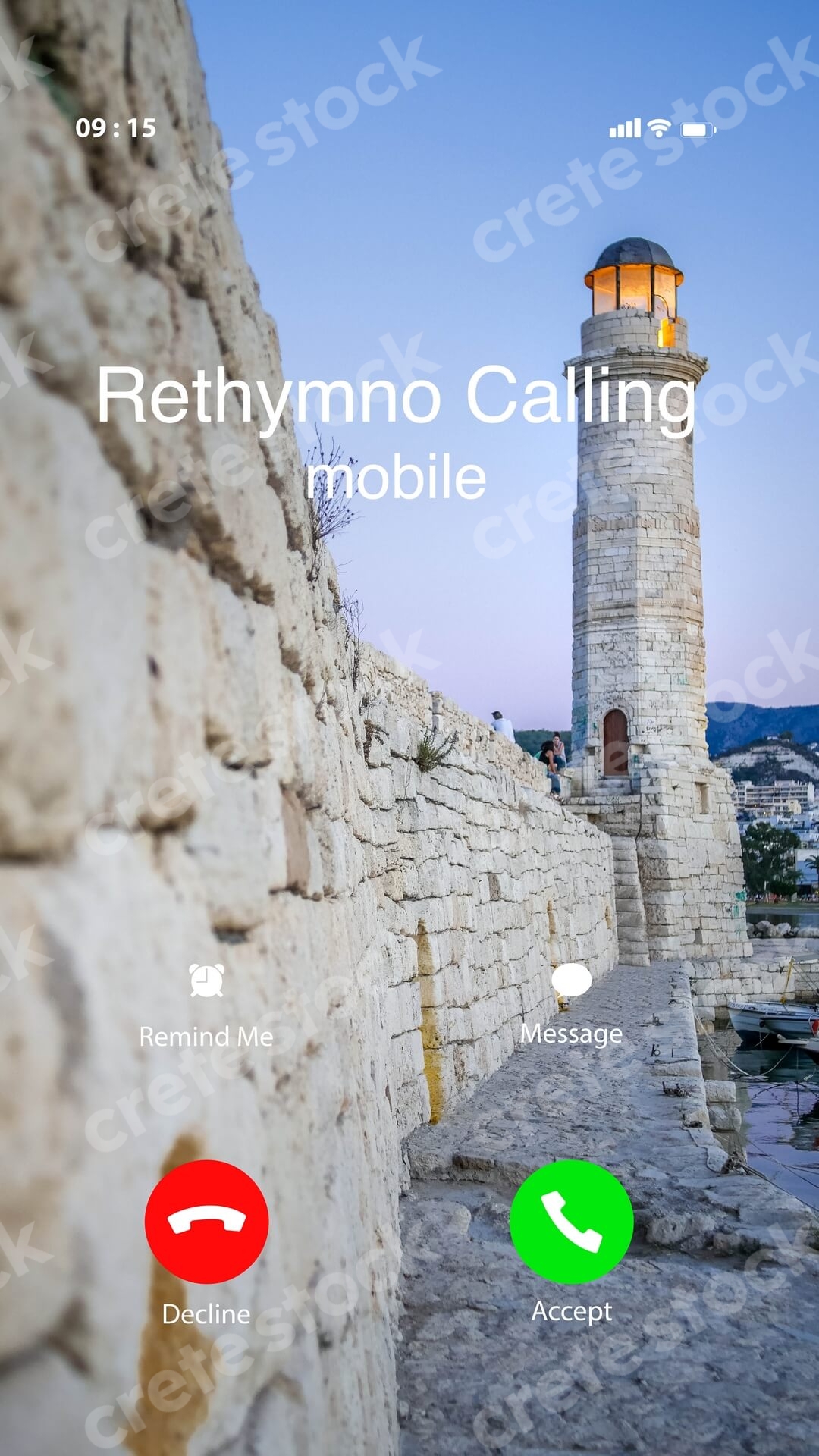 rethymno-calling-phone-screen